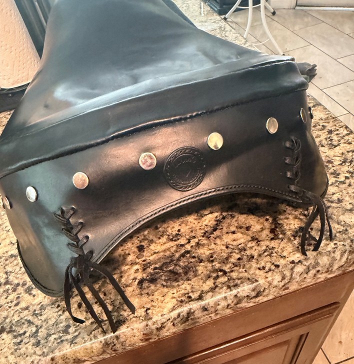 Leather Motorcycle Seat Cover